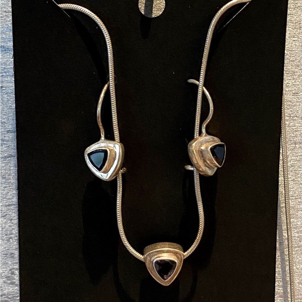 925 Amethyst Necklace and Earring Set
